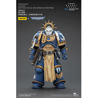 Warhammer 40K Ultramarines Levantus with Power Sword, Stormshield and Bolt Pistol Action Figure JoyToy JT02793